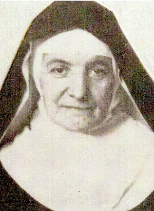 Marie Petitdidier : Mère Tarcisia.Photo aimablement retrouvée par sœur Marie-Christine,archiviste à l'Abbaye Saint Louis du Temple, Vauxhallan.