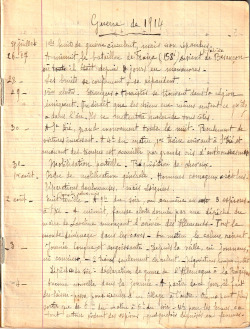 Première page du premier manuscrit