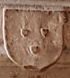 Blason des Ribeaupierre,tel qu'on peut le voir au milieu du manteau de la cheminée dans le hall de la mairie.