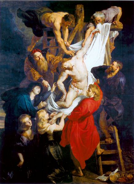 Original par Peter Paul Rubens de la Descente de la Croix.
