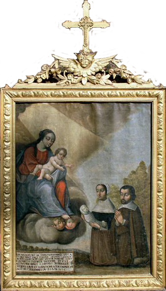 Le tableau du miracle de la vierge (Notre-Dame de Galilée de Saint-Dié) ex-voto
